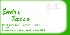 endre kacso business card